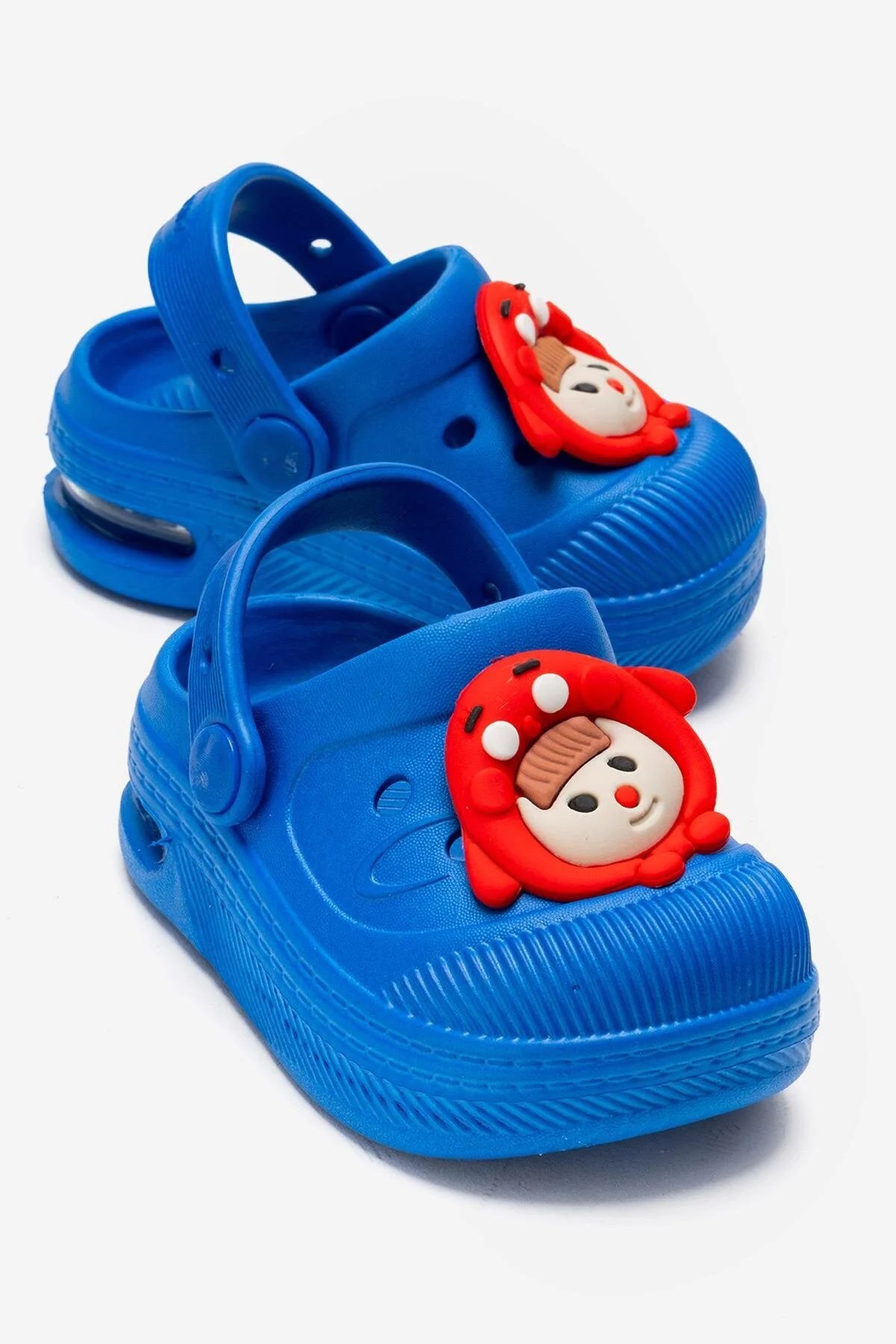 Saks Mavi Emojili Günlük Sahil Plaj Havuz Işıklı Çocuk Terlik & Sandalet 6