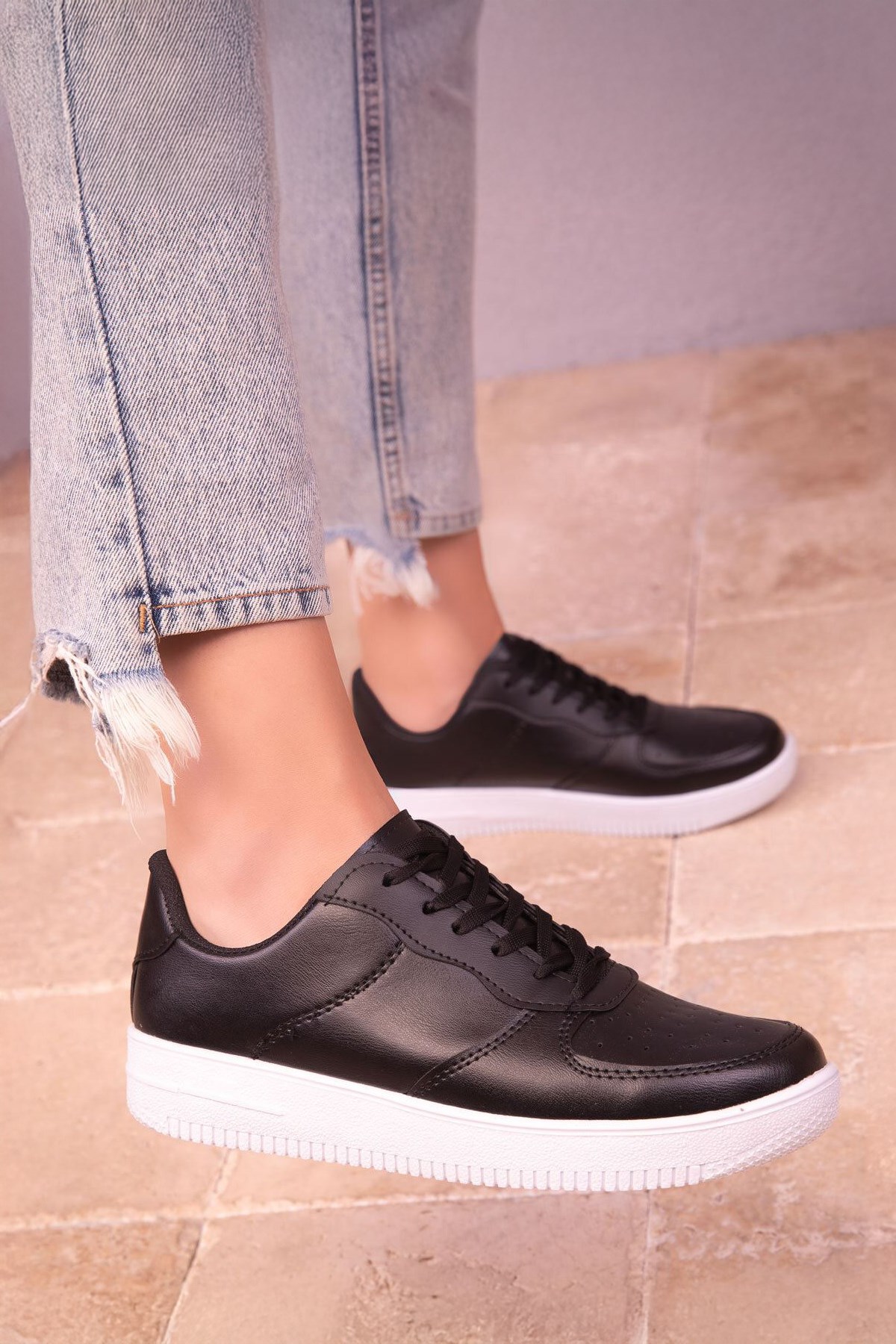 Lifestyle Siyah Unisex Spor Ayakkabı Günlük Sneaker 3
