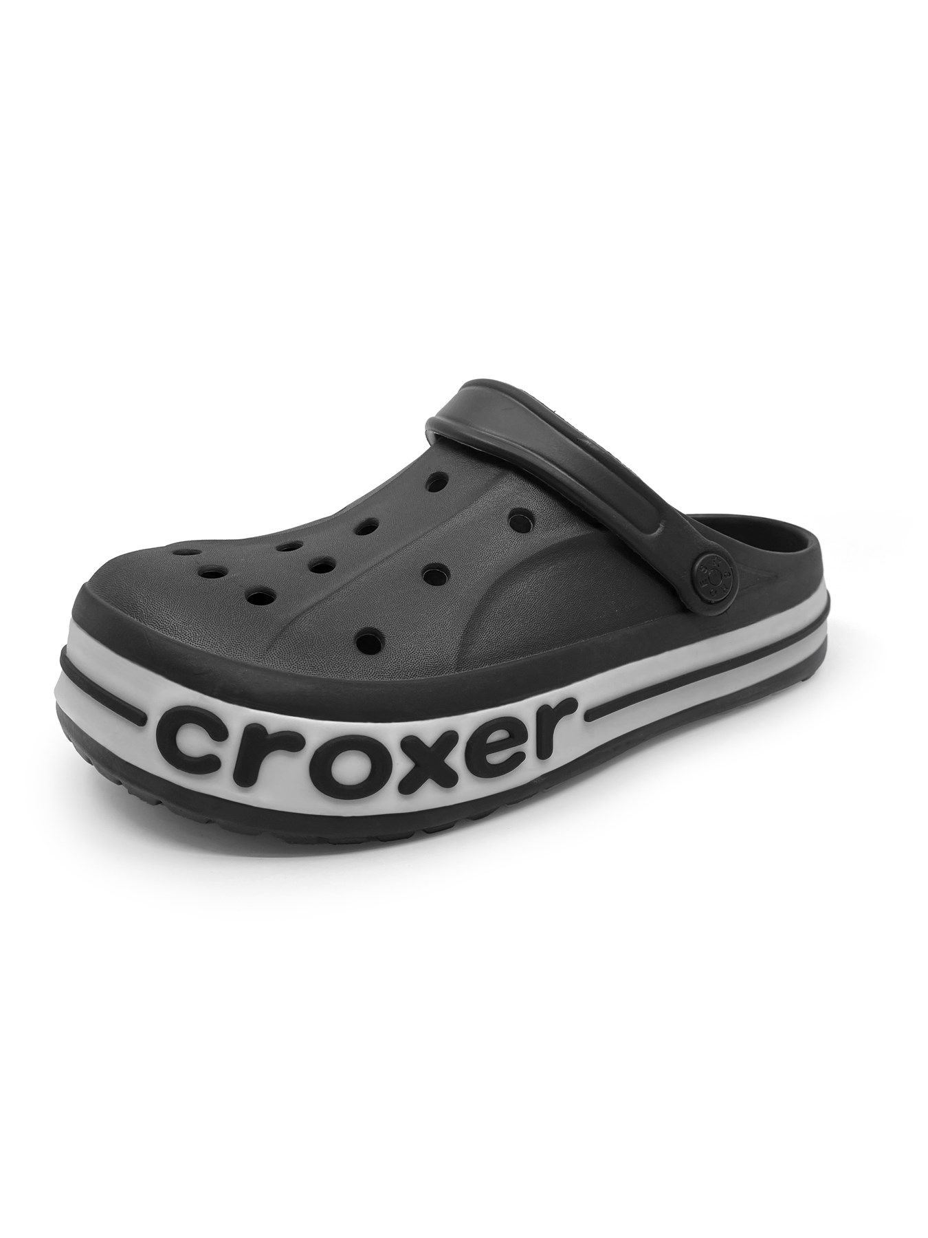 Croxer Siyah Unisex Ortopedik Doktor Aşçı Hastane Plaj ve Günlük Ev Terliği 2