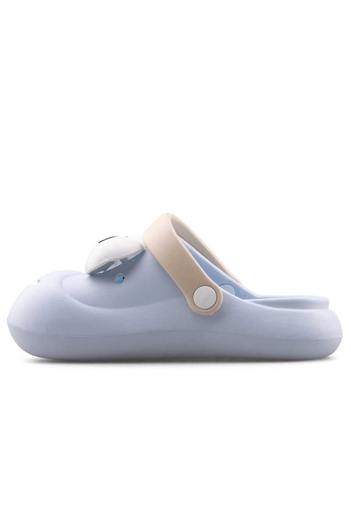 Bebe Mavi Emoji Günlük Bahçe Sahil Plaj Kreş Unisex Çocuk Terlik & Sandalet 3
