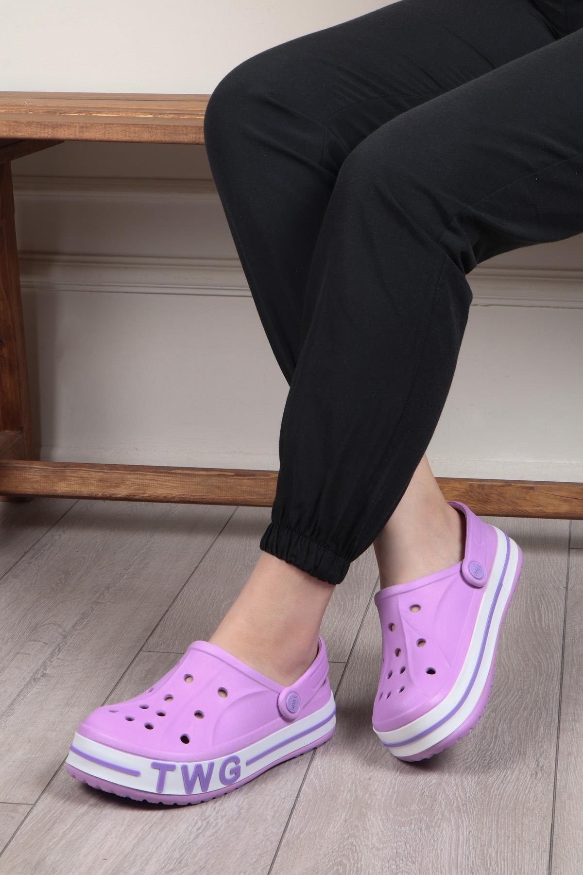 Lila Anatomik Comfort Eva Sahil Plaj Terliği Günlük Kadın Terlik&Sandalet 5