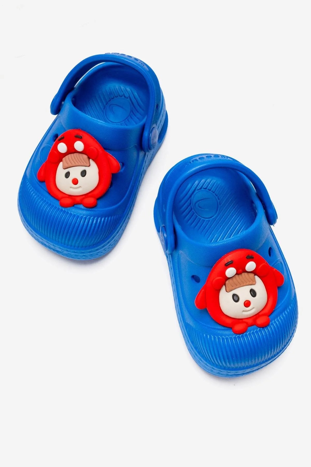 Saks Mavi Emojili Günlük Sahil Plaj Havuz Işıklı Çocuk Terlik & Sandalet 7