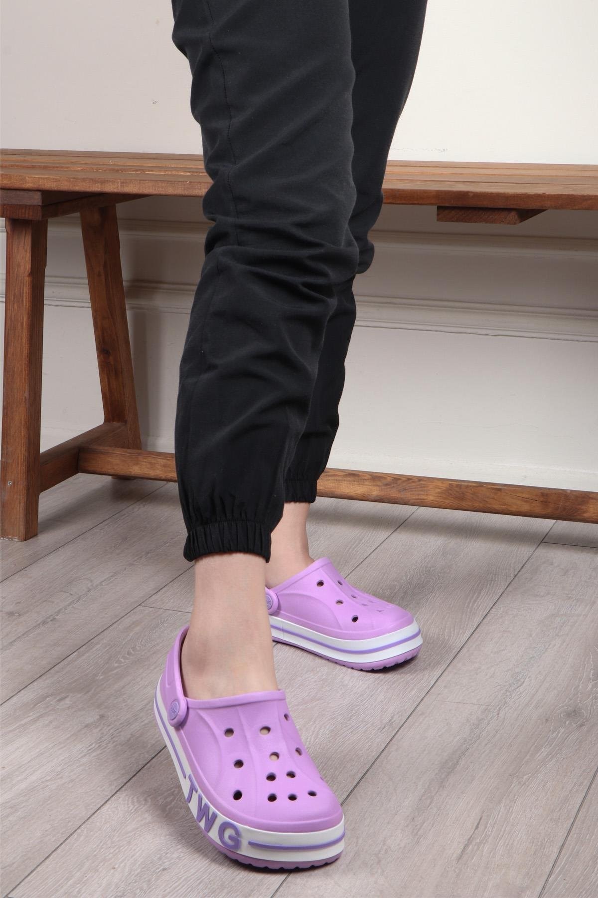 Lila Anatomik Comfort Eva Sahil Plaj Terliği Günlük Kadın Terlik&Sandalet 6