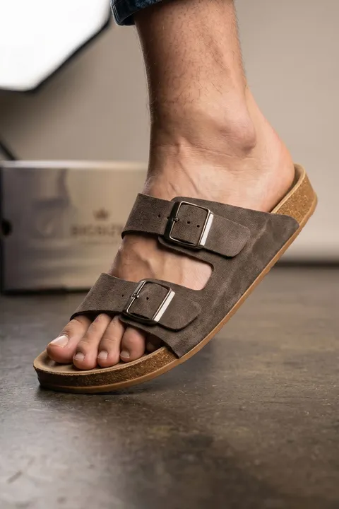 Vizon Comfort Çift Bantlı Erkek Terlik Günlük Sahil Plaj Terliği