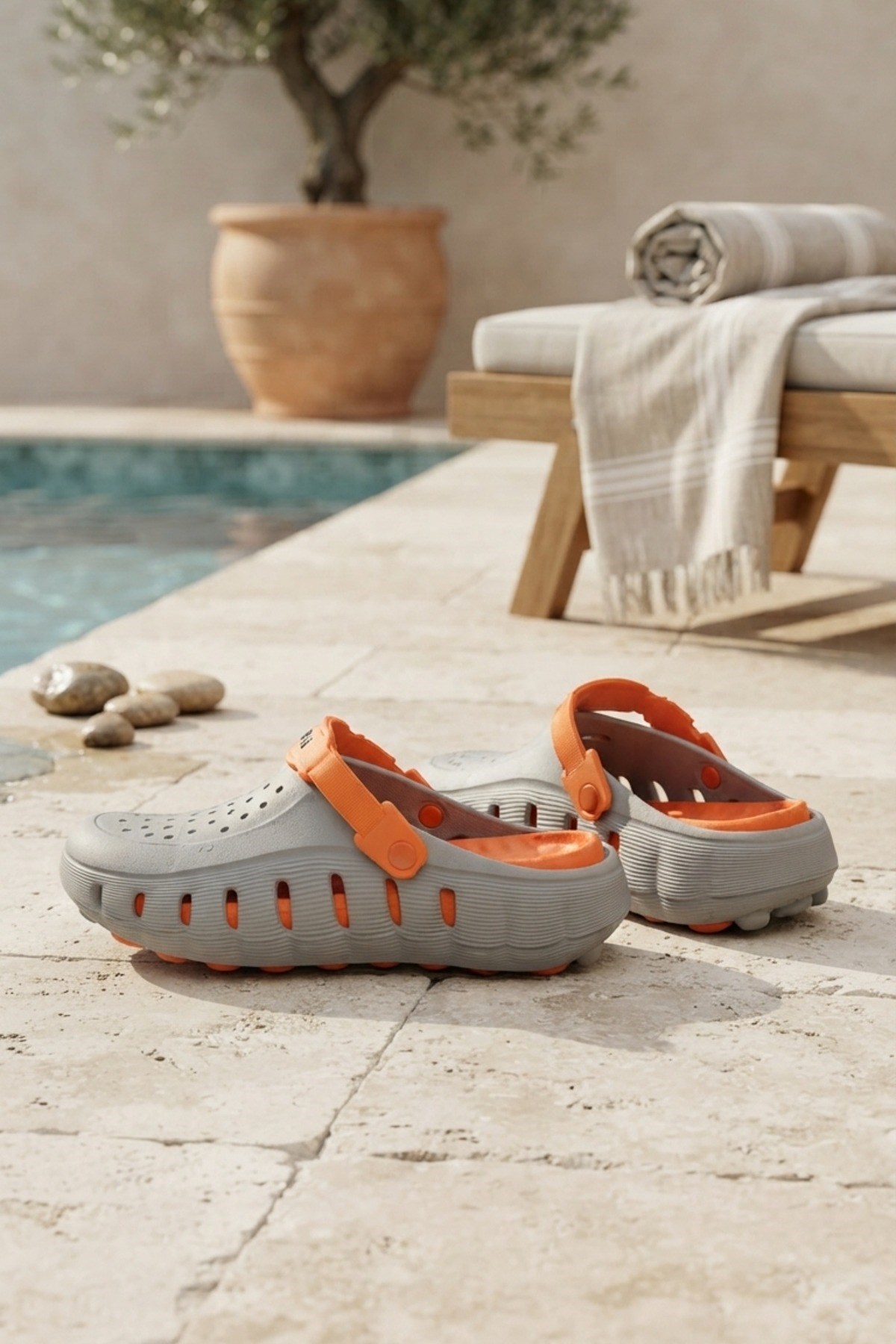 Buz Turuncu Günlük Sahil Havuz Plaj Terliği Unisex Terlik & Sandalet 3