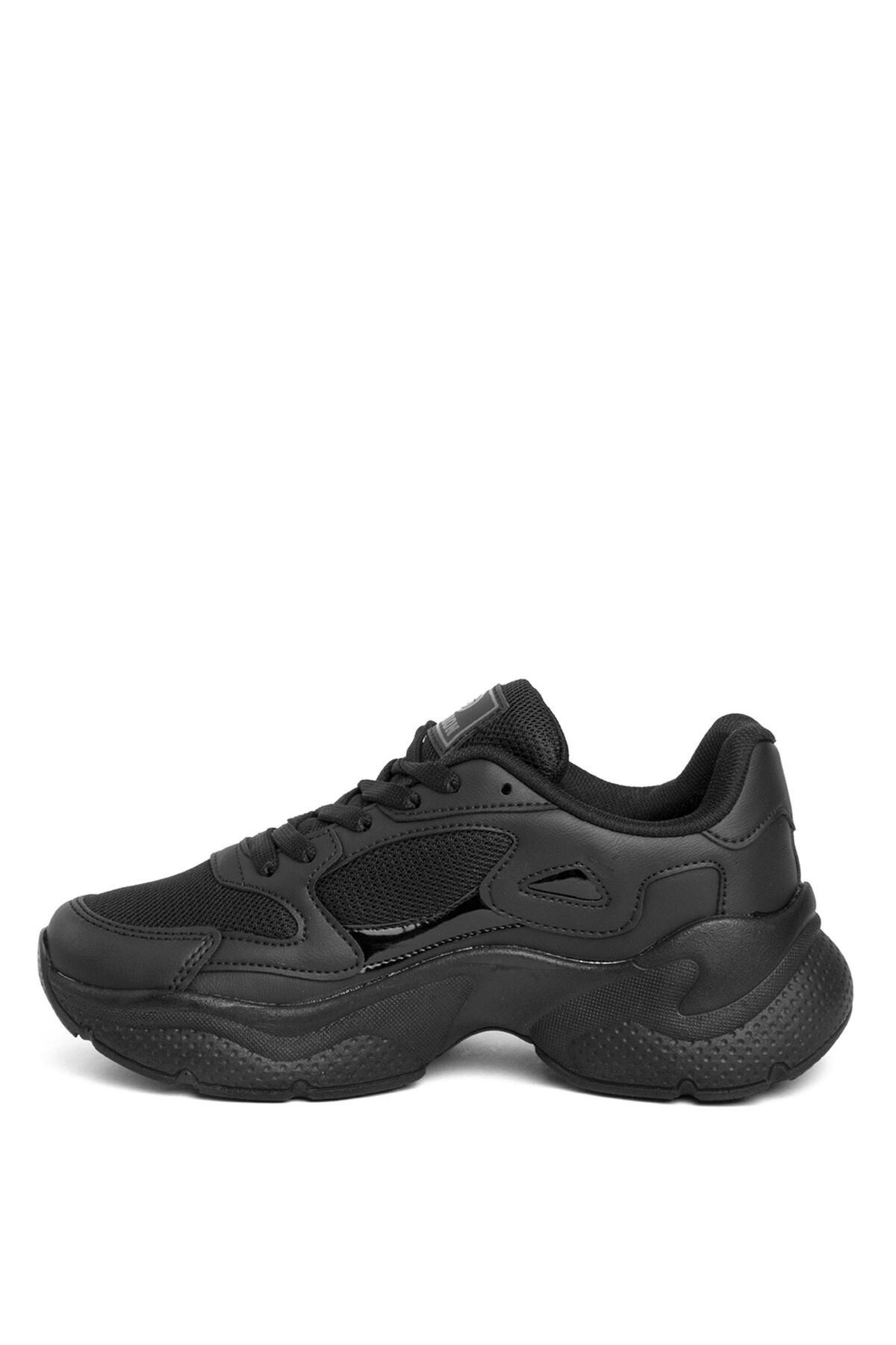 Siyah Kadın Rahat Konforlu Günlük Sneaker Yürüyüş Spor Ayakkabısı 3