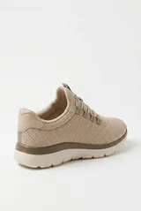 Bej Kadın Günlük Sneaker Yazlık Fileli Spor Ayakkabı 3