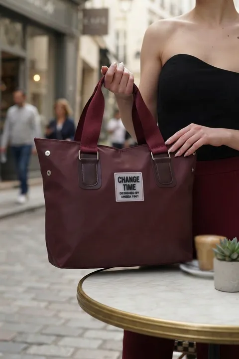 Bordo Günlük El ve Omuz Askılı Shopper Kadın Çanta