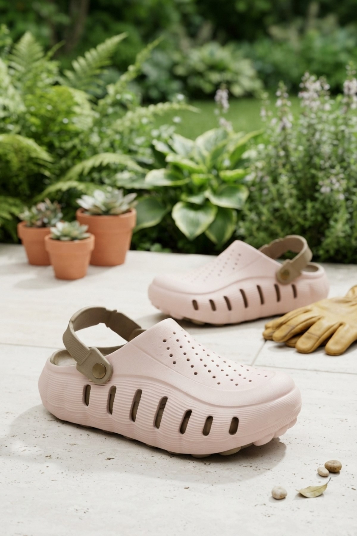 Ekru Kum Günlük Sahil Havuz Plaj Terliği Eva Unisex Terlik & Sandalet 5
