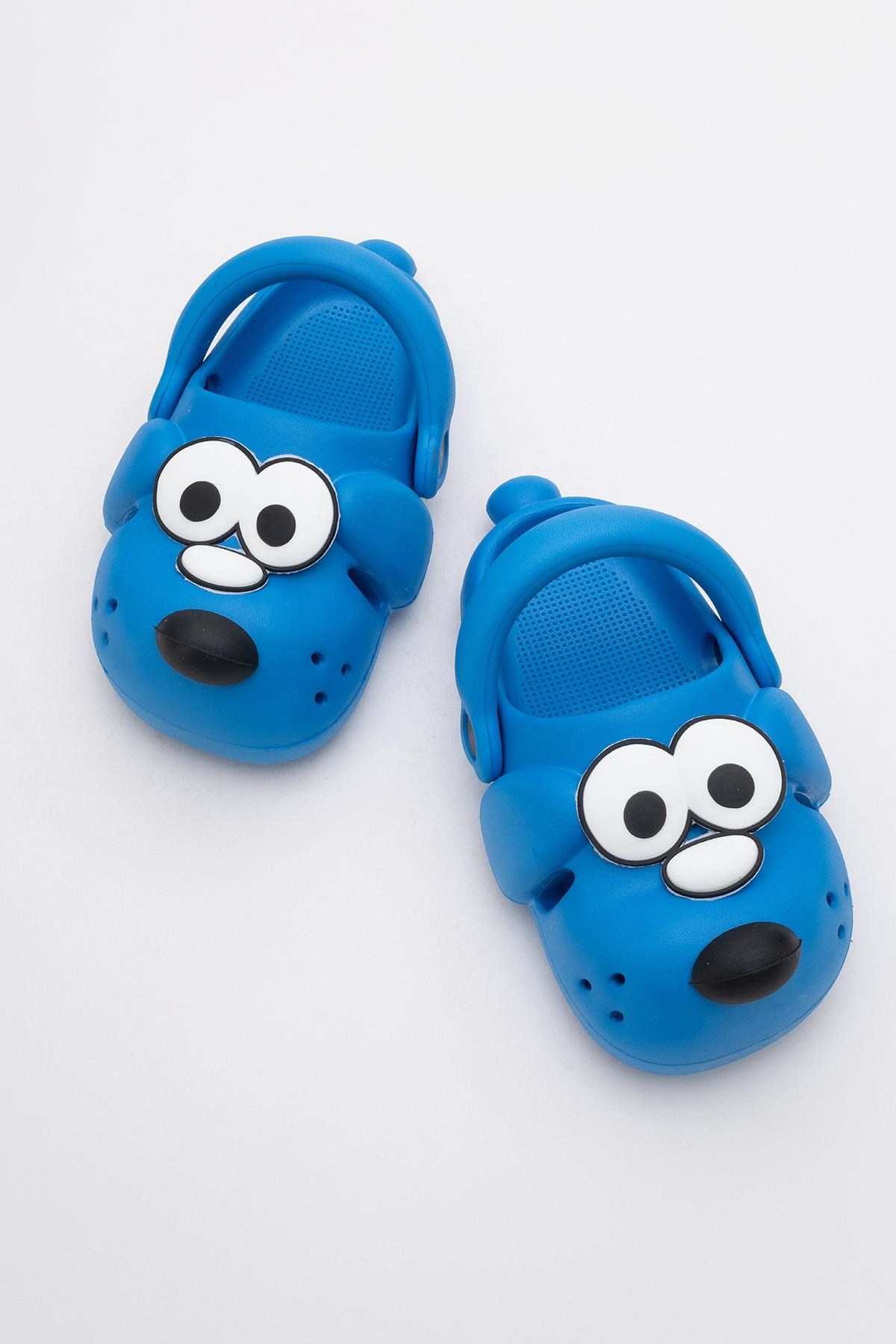 Doggy Saks Mavi Köpek Figürlü Sevimli Günlük Bahçe Sahil Plaj Kreş Unisex Çocuk Terlik & Sandalet 2