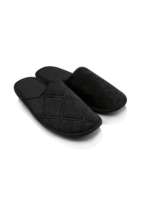 Comfort Unisex Siyah Ev Terliği Rahat Hediyelik Çeyizlik Misafir Terliği