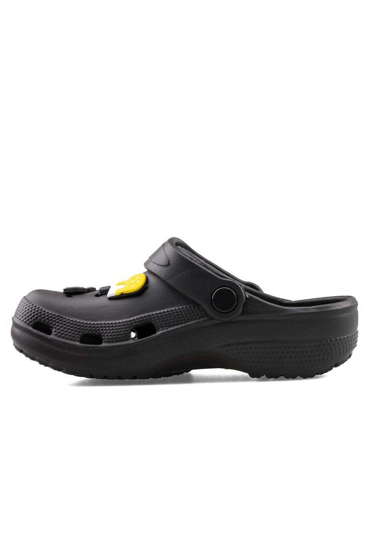 Siyah Figürlü Günlük Bahçe Sahil Plaj Kreş Unisex Çocuk Terlik&Sandalet 3