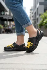 Siyah Sarı Ayıcıklı Kreş Sahil Plaj Havuz Terliği Unisex Çocuk Terlik & Sandalet 5