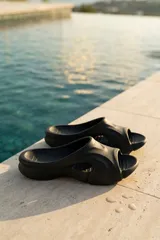 Siyah Günlük Balkon Bahçe Havuz Plaj Terliği Unisex Terlik 6