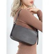 Kahverengi Minimalist Baget Kadın Omuz ve El Çantası