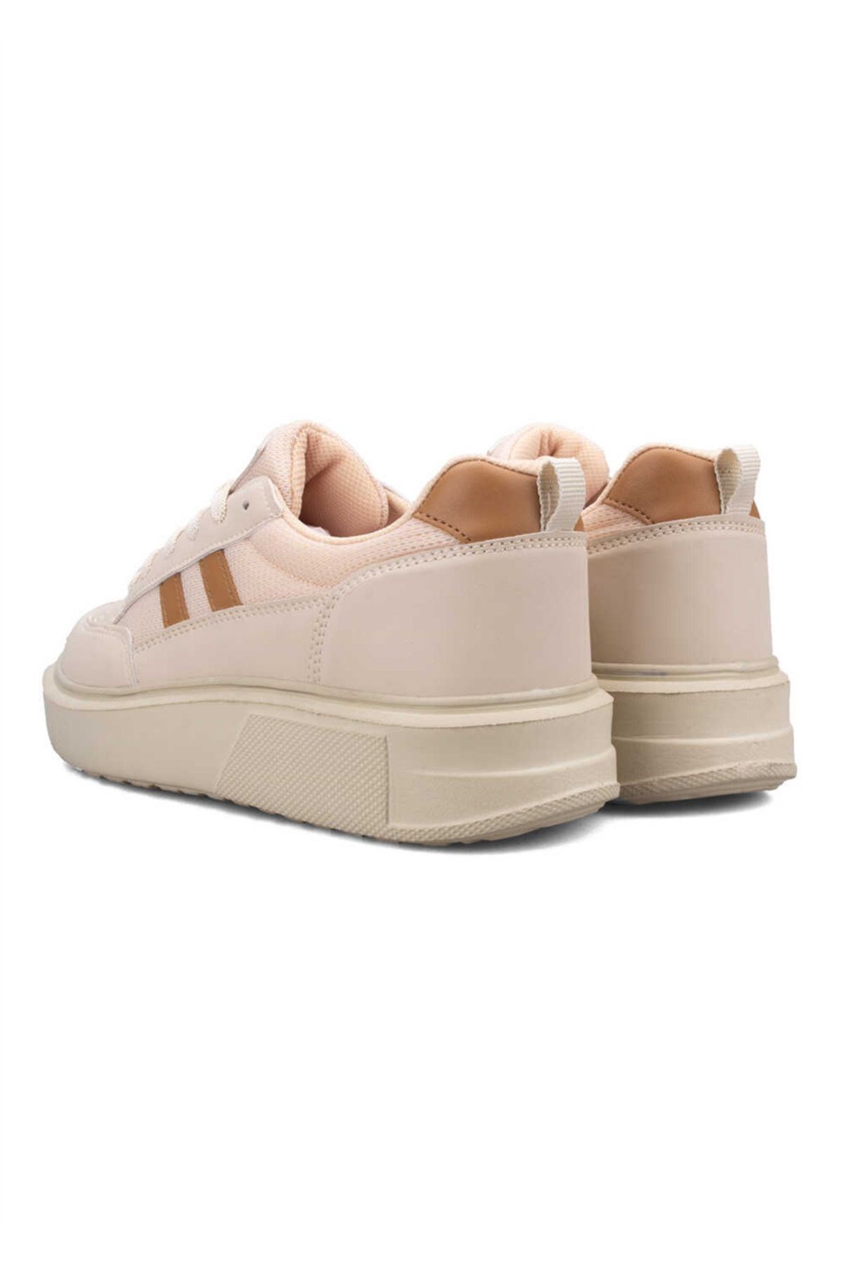 Bej Anorak Kalın Rahat Taban Sneaker Günlük Spor Ayakkabı 3