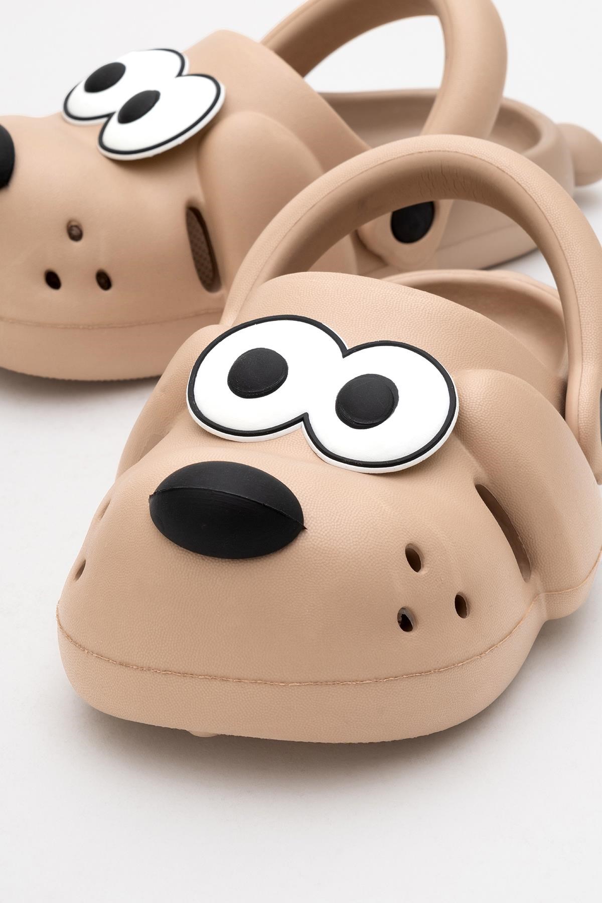 Doggy Vizon Köpek Figürlü Sevimli Günlük Bahçe Sahil Plaj Kreş Unisex Çocuk Terlik&Sandalet 3