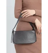 Kahverengi Minimalist Baget Kadın Omuz ve El Çantası 3