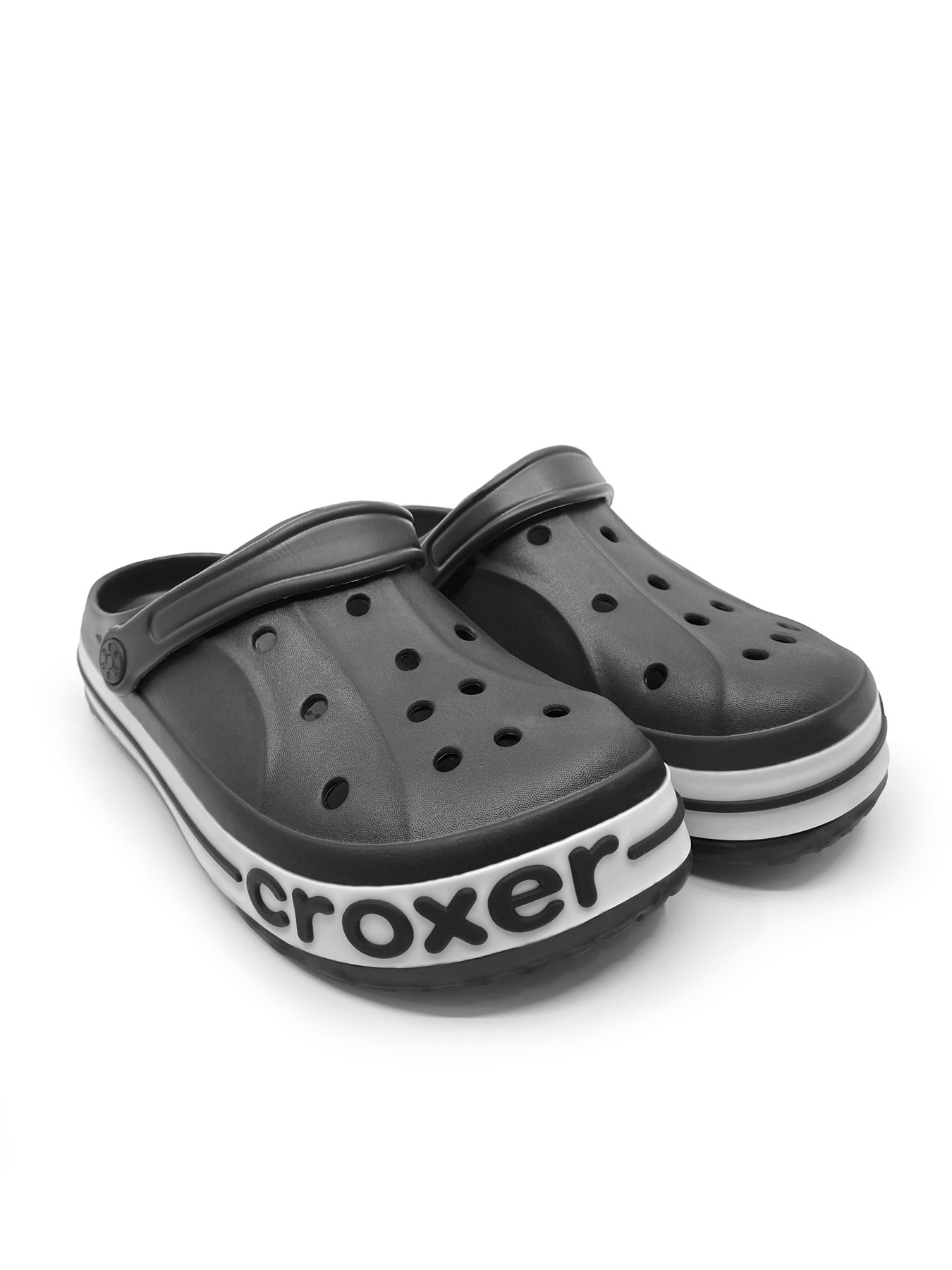 Croxer Siyah Unisex Ortopedik Doktor Aşçı Hastane Plaj ve Günlük Ev Terliği 3