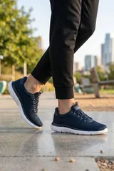 Lacivert Günlük Sneaker Unisex Yazlık Fileli Spor Ayakkabı