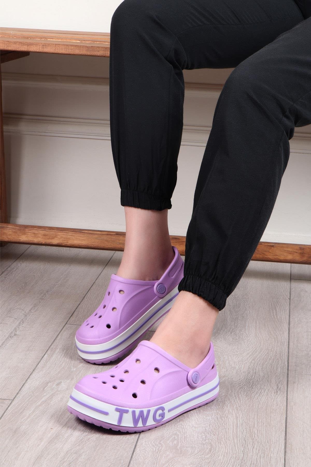 Lila Anatomik Comfort Eva Sahil Plaj Terliği Günlük Kadın Terlik&Sandalet 7