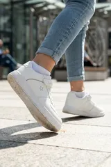 Beyaz Günlük Sneaker Cırtlı Unisex Çocuk Spor Ayakkabı