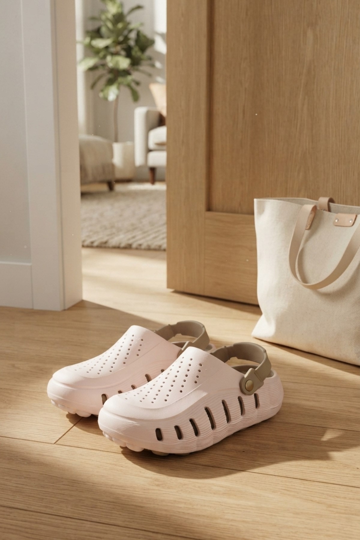 Ekru Kum Günlük Sahil Havuz Plaj Terliği Eva Unisex Terlik & Sandalet 3