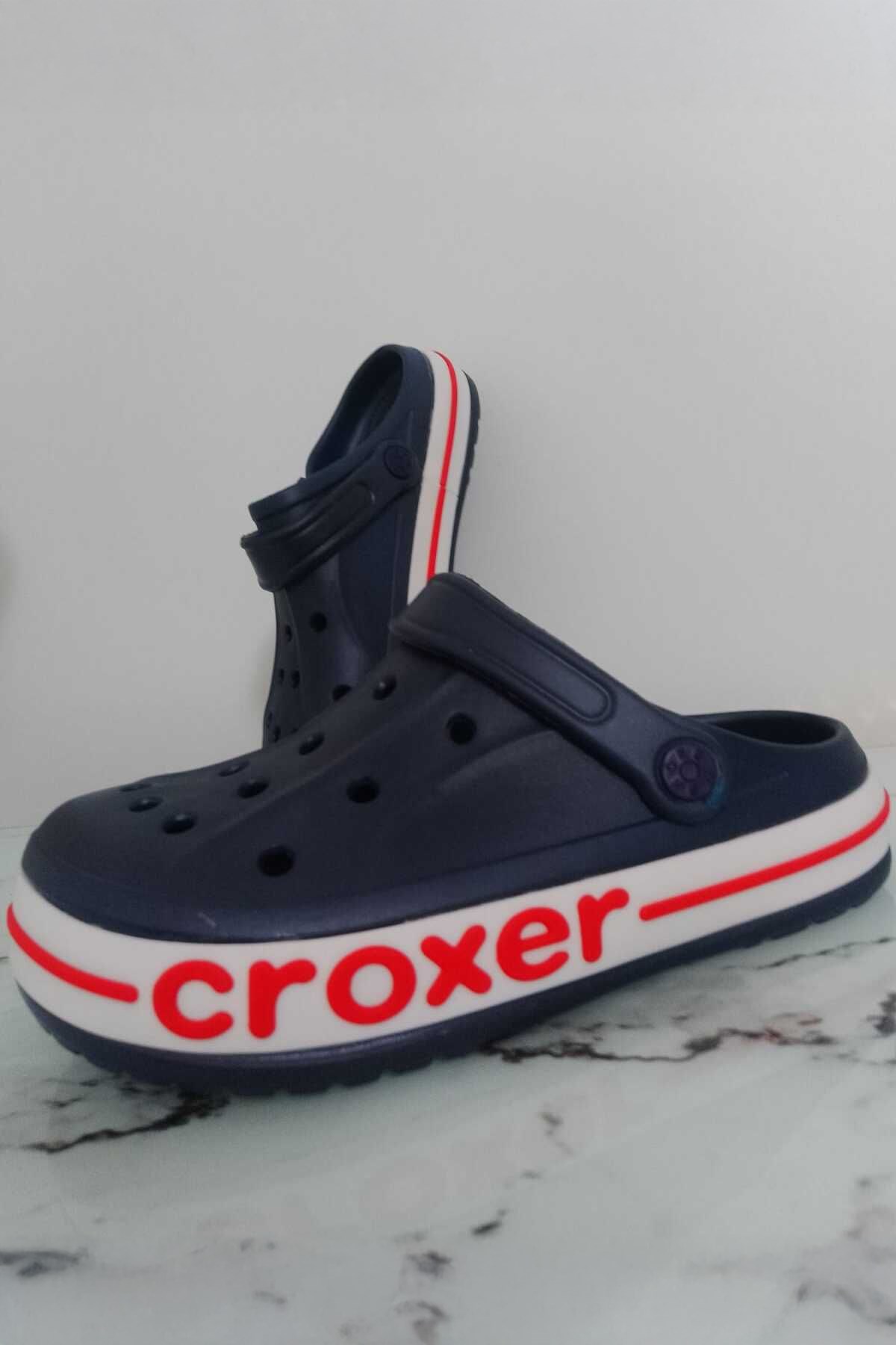 Croxer Lacivert Unisex Ortopedik Doktor Aşçı Hastane Plaj ve Günlük Ev Terliği 2