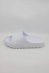 EVA Unisex Kadın Erkek Beyaz Sabo Günlük Rahat Balkon Bahçe Havuz Plaj Terliği 4
