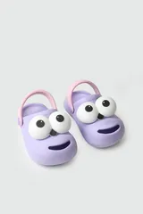 Lila Emoji Günlük Bahçe Sahil Plaj Kreş Unisex Çocuk Terlik & Sandalet 2