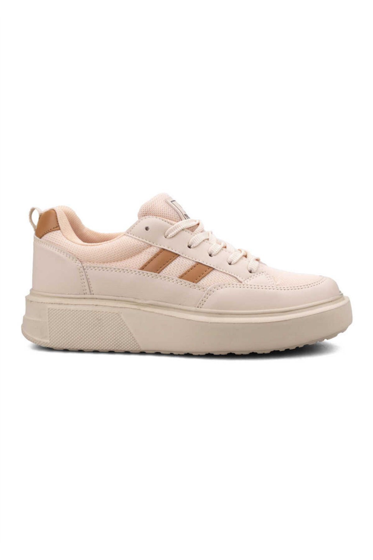 Bej Anorak Kalın Rahat Taban Sneaker Günlük Spor Ayakkabı 2