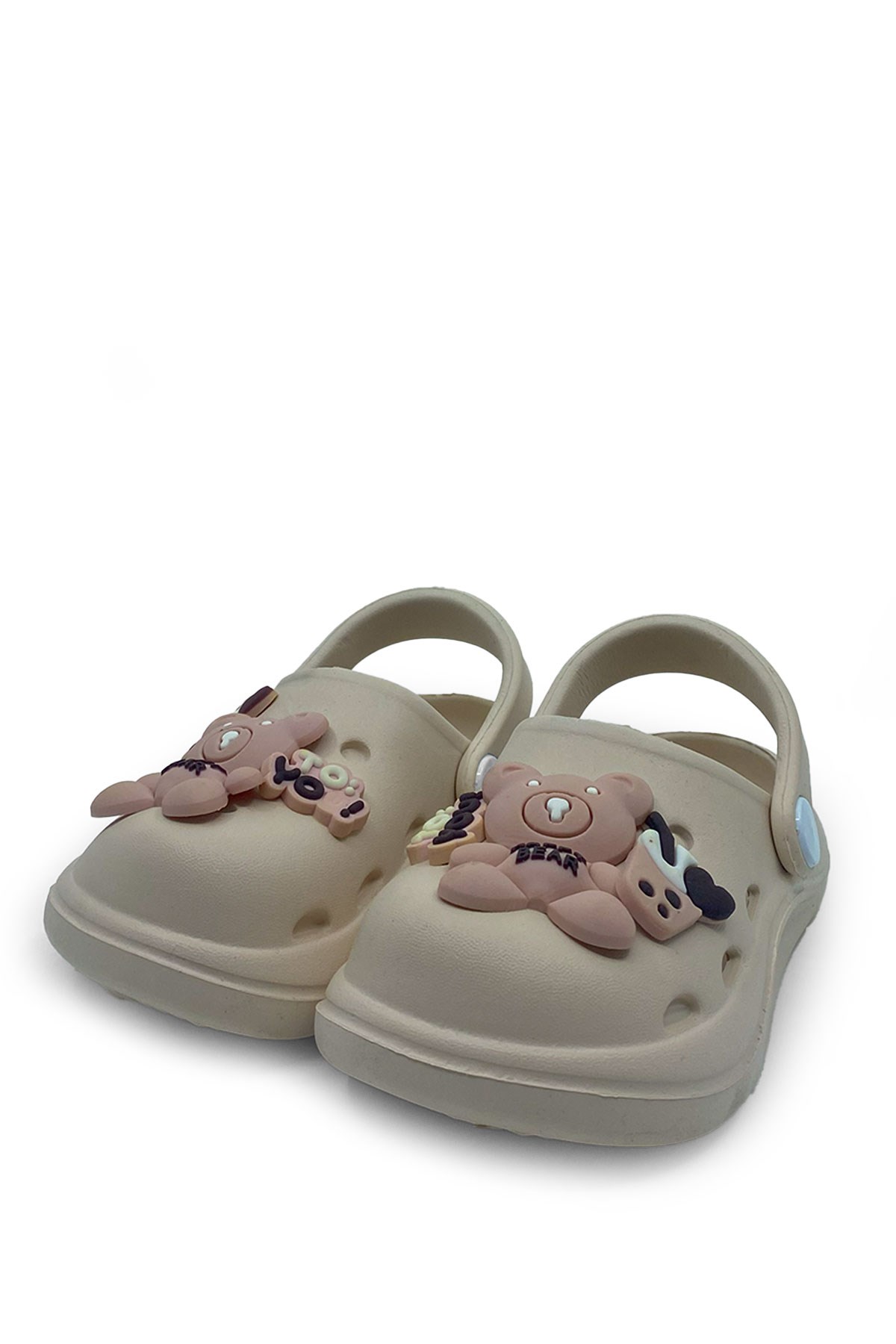 Bej Ayıcıklı Unisex Çocuk Terlik&Sandalet 5