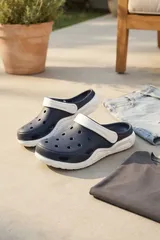 Siyah Beyaz Günlük Sahil Havuz Plaj Terliği Kadın Terlik & Sandalet