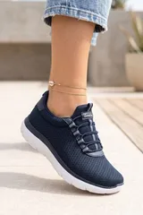 Lacivert Günlük Sneaker Unisex Yazlık Fileli Spor Ayakkabı 3