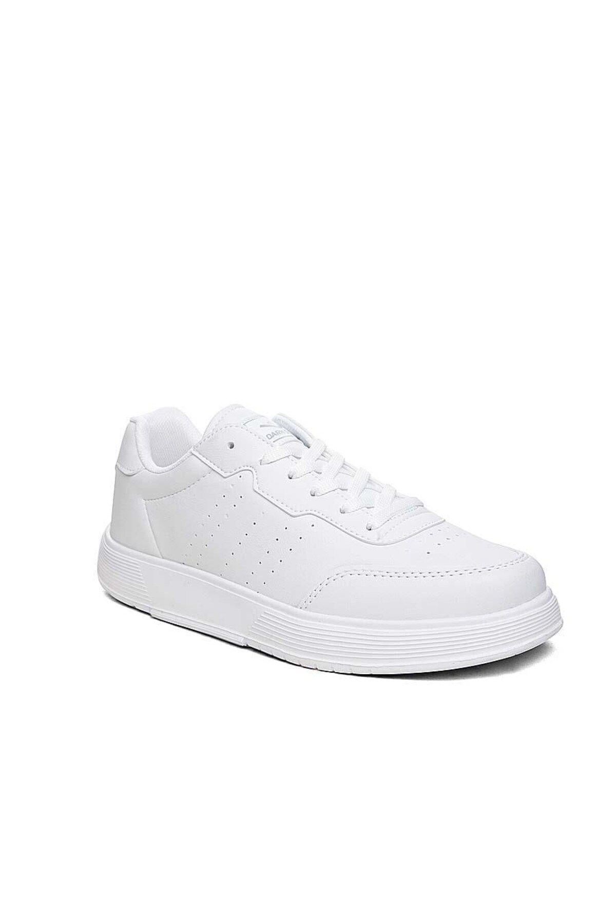 Beyaz Unisex Hafif Taban Günlük Yürüyüş Rahat Sneaker Spor Ayakkabı 5