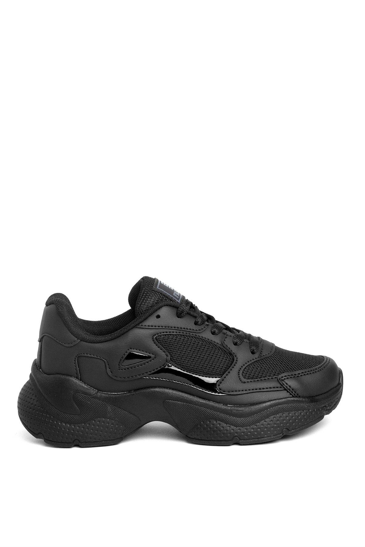 Siyah Kadın Rahat Konforlu Günlük Sneaker Yürüyüş Spor Ayakkabısı 2