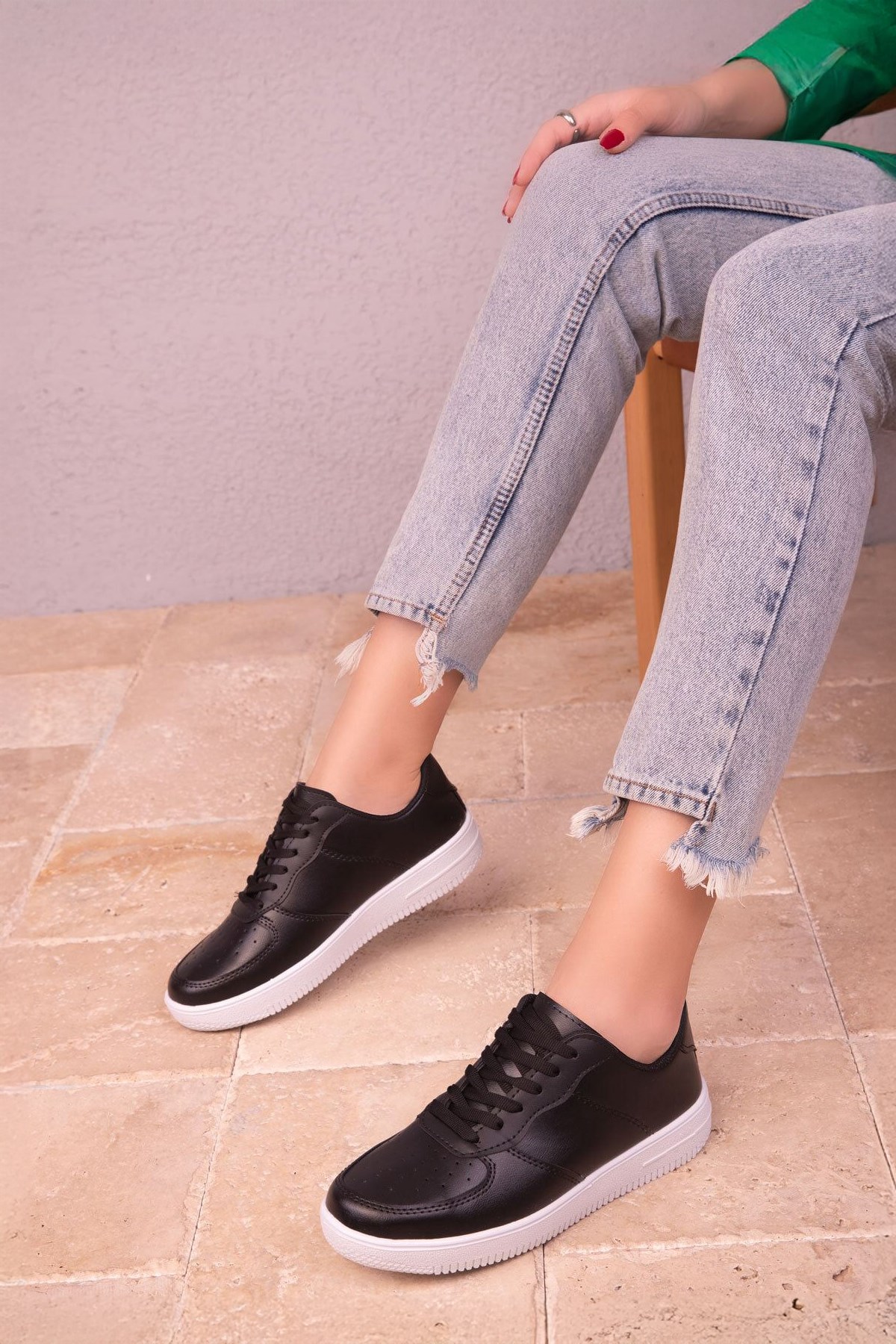Lifestyle Siyah Unisex Spor Ayakkabı Günlük Sneaker 2
