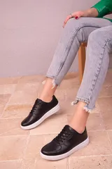 Lifestyle Siyah Unisex Spor Ayakkabı Günlük Sneaker 2