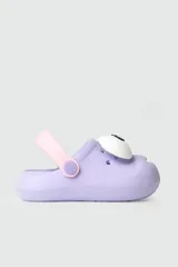Lila Emoji Günlük Bahçe Sahil Plaj Kreş Unisex Çocuk Terlik & Sandalet 3