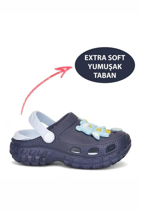Lacivert Ayıcıklı Unisex Çocuk Terlik&Sandalet