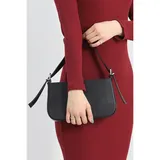 Siyah Minimalist Baget Kadın Omuz ve El Çantası 2