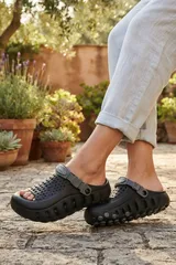 Siyah Füme Günlük Sahil Havuz Plaj Terliği Unisex Terlik & Sandalet