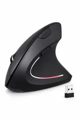 Sessiz Click Ergonomik Dikey Kablosuz Mouse Bluetooth 2.4GHz USB Çift Cihaz Geçiş 800/1200/1600 DPI