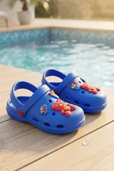 Saks Mavi Ayıcıklı Kreş Sahil Plaj Havuz Terliği Unisex Çocuk Terlik & Sandalet 2