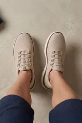 Bej Kadın Günlük Sneaker Yazlık Fileli Spor Ayakkabı 5