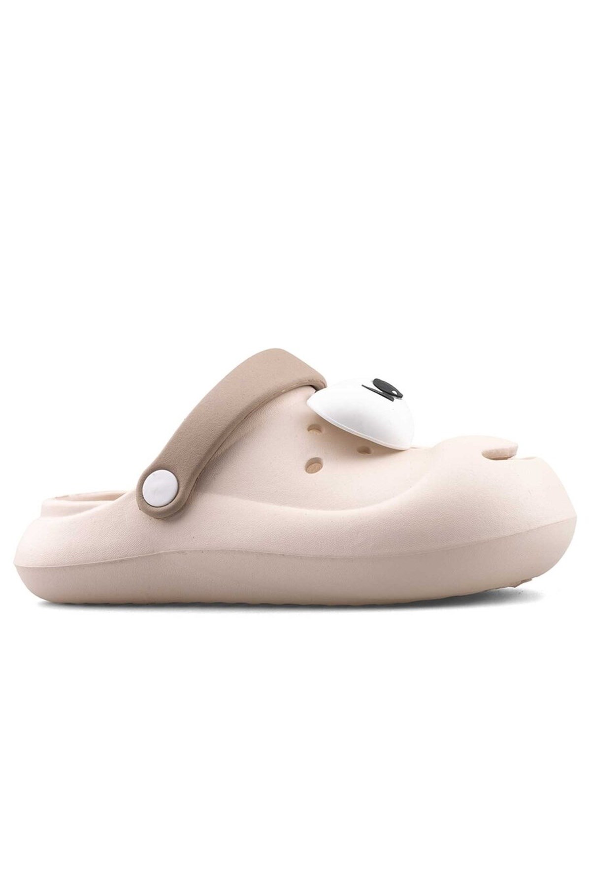 Ekru Emoji Günlük Bahçe Sahil Plaj Kreş Unisex Çocuk Terlik & Sandalet 2