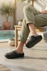 Siyah Füme Günlük Sahil Havuz Plaj Terliği Unisex Terlik & Sandalet 3