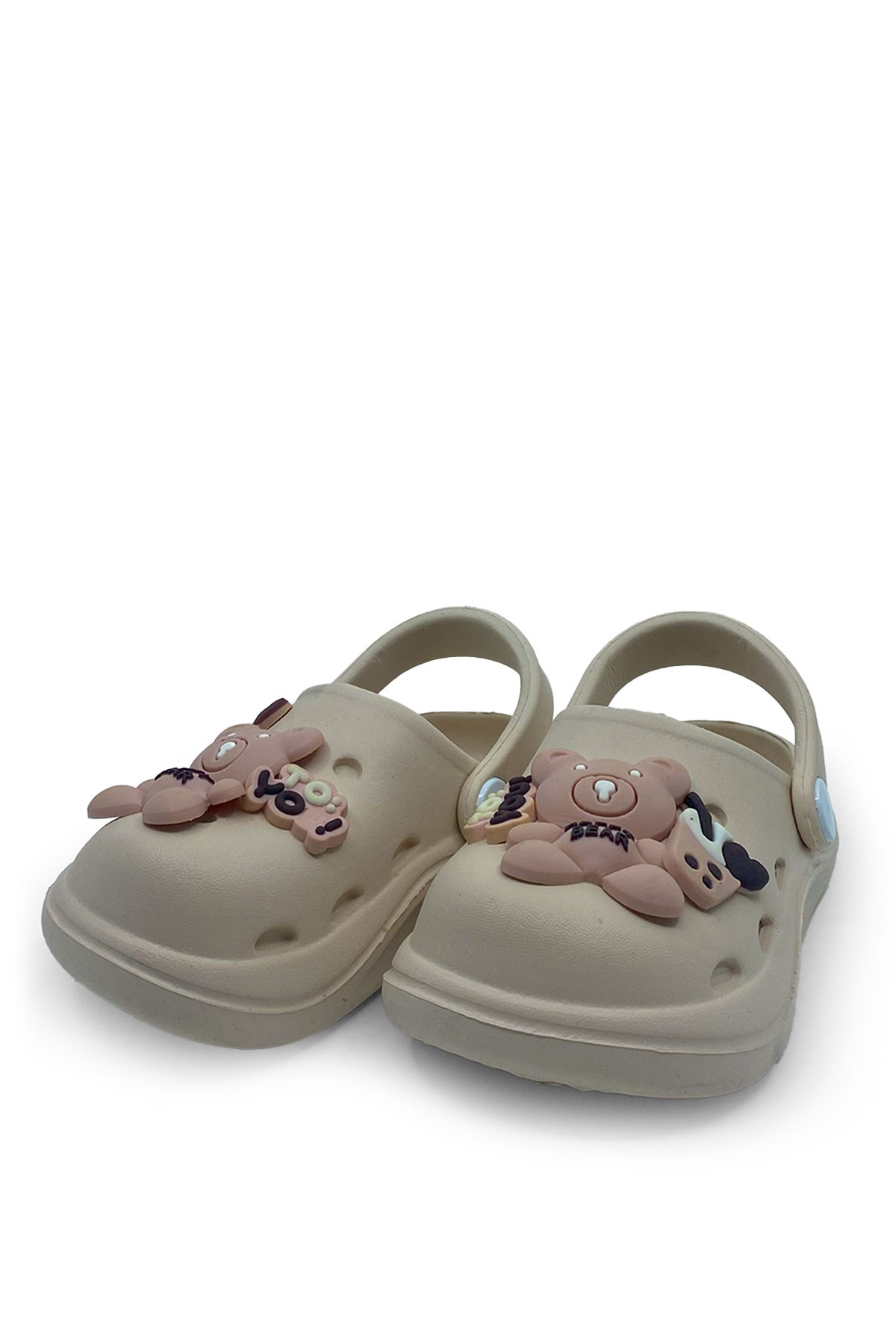 Bej Ayıcıklı Unisex Çocuk Terlik&Sandalet 4