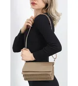 Vizon Kroko Desenli Kadın Mini El & Omuz Çantası 3