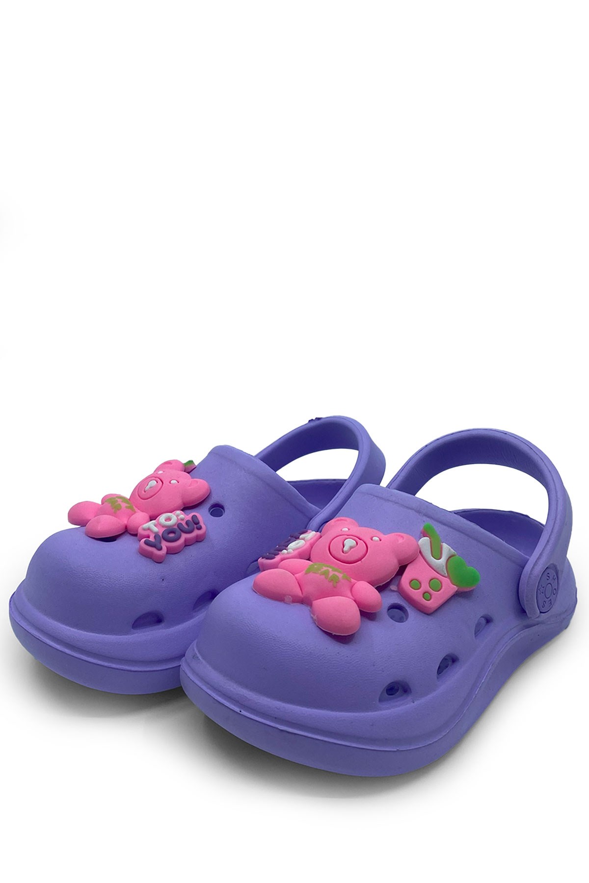 Lila Ayıcıklı Unisex Çocuk Terlik&Sandalet 6